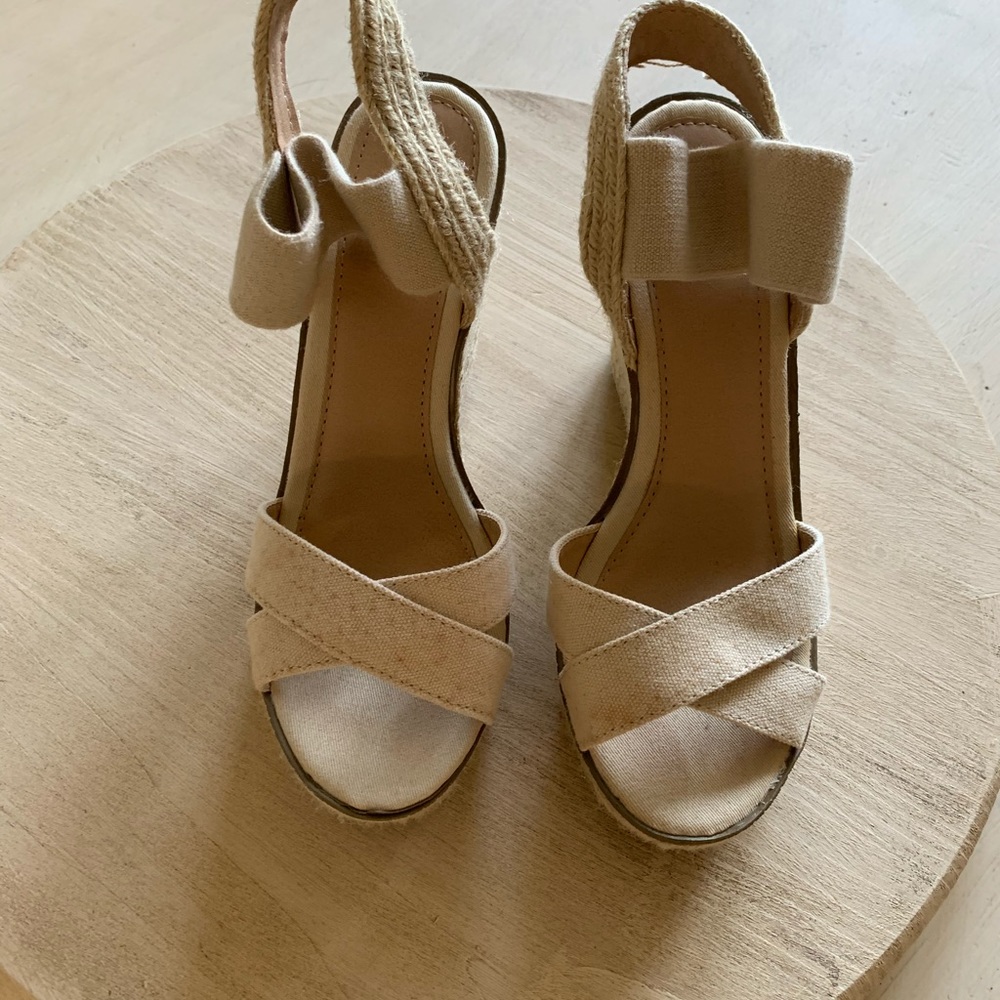 Canvas wedge sandals